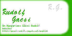 rudolf gacsi business card